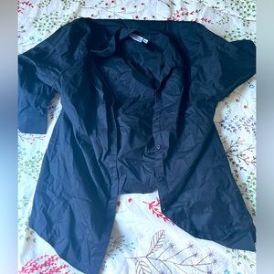 Black button-down dress shirt